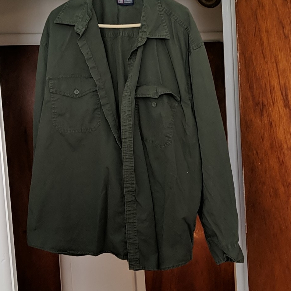 Army green shirt